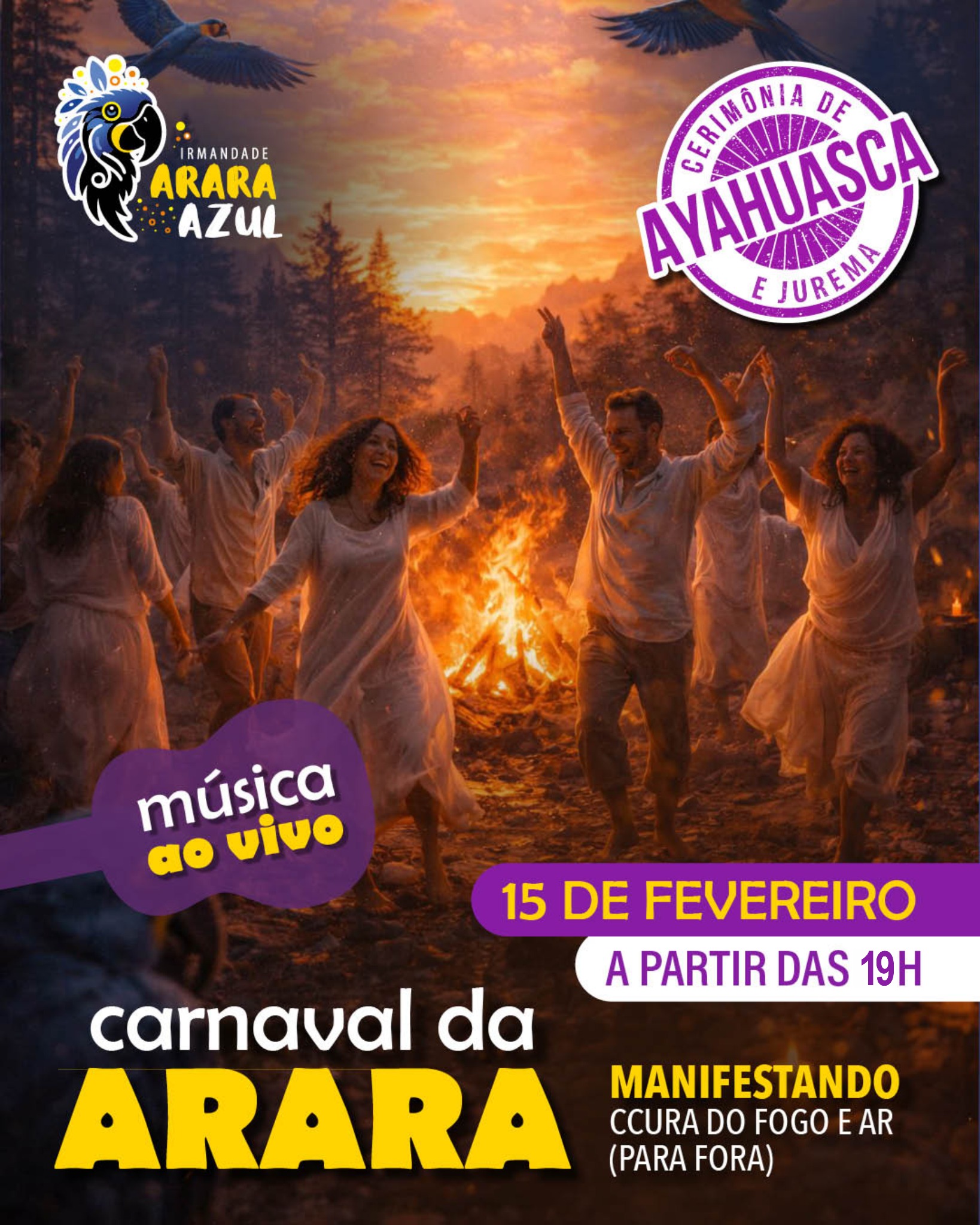 Card do Dia 1 do Carnaval da Arara
